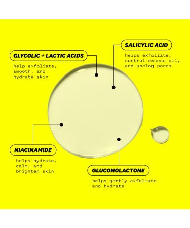Starface Exfoliating Night Water - 4.1oz | Acne-Prone Skin | AHAs, BHA, PHA | Oil-Free, Cruelty-Free, Vegan - Buy Online on GoSupps.com