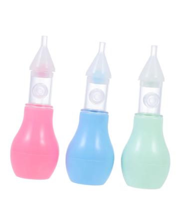 Healeved 3pcs Anti Reflux Nasal Aspirator Buger Sucker for Baby Silicone Light Bulbs Baby Nose Suction Baby Nose Picker Nose Sucker Bulb Baby Booger Sucker Infant Nose Inhaler