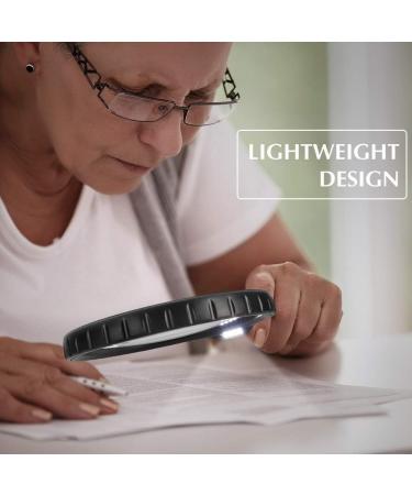 with 4 LED Light 3X 6X Magnification Lens Super Clarity Handheld Illumination Reading Magnifier for Reading Hobby Crafts Computer Repair and Jewelry Better Life - Buy Online on GoSupps.com