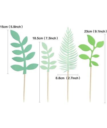 3 Set Tropical Leaves Cake Toppers Tropical Palm Leaves Cake Toppers Set Green Leaf Forest Cupcake for Adult Birthday Cake Cupcake Summer Tropical Theme Hawaii Themed Baby Shower - Buy Online on GoSupps.com