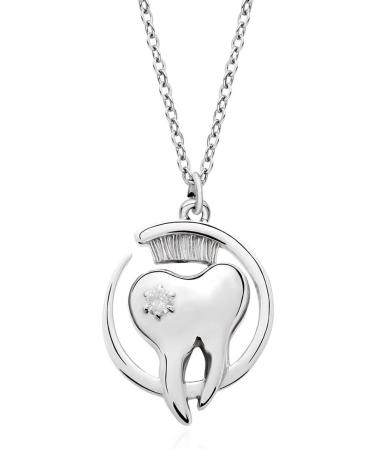 ODIMWENMAI New 2025 Arrival Creative Tooth Dentist Crystal Pendant Necklace Dental Jewelry Jewelry Teeth Oral Care Jewelry For Doctors Nurses Student With For You Accessories Trendy Creative Gift - Buy Online on GoSupps.com