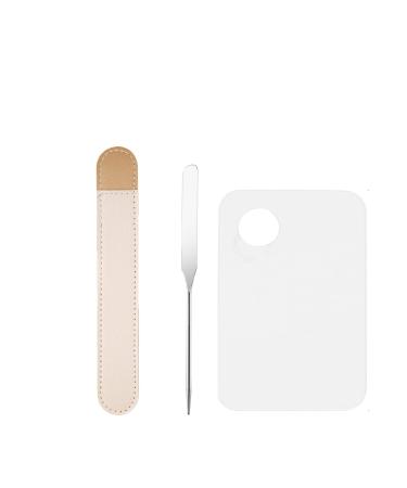 Korean Cosmetic Set  Stainless Steel Makeup Spatula and Acrylic Color Palette  Foundation Scraper Professional Makeup Foundation Blending Tools for Professional Facial Makeup