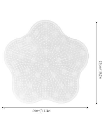 Buy White Silicone Shower Foot Scrubber Mat - Pain Relief & Foot Massage for Clean Feet | International Shipping Available - Buy Online on GoSupps.com