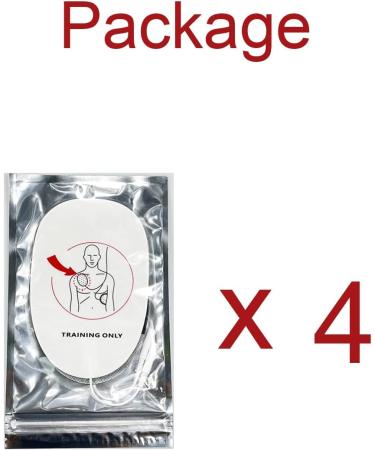 Adult Latex-Free Foam AED Replacement Pads for Training - 4 Pairs | International Shipping Available - Buy Online on GoSupps.com