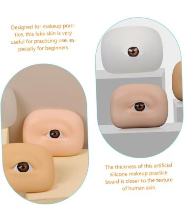 Angoily 2pcs Eye Practice Skin Eyeshadow Eye Skin Practice Tool Fake Skin for Training Semi-permanent Props 6.5x4.9cm As Shown - Buy Online on GoSupps.com