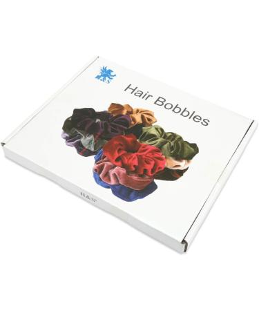 H&S Velvet Hair Scrunchies for Thick & Curly Hair - 12pcs Colorful Set for Women - Stretchable Hair Accessories - Buy Online on GoSupps.com