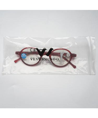 Vevesmundo Anti Blue Light Reading Glasses - Retro Round Nerd Glasses for Women & Men | Multifocal Blue Light Filter | Black & Leopard 3.0x - Buy Online on GoSupps.com