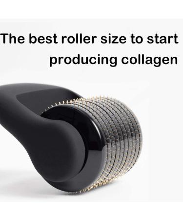 Derma Roller for Hair & Beard Growth | Microneedling Roller for Face, Body & Scalp | Men & Women | Black 0.5mm - Buy Online on GoSupps.com