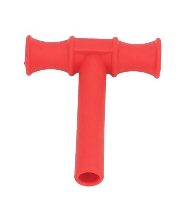 T-Shaped Chewing Tube for Adults | TPR Vocal Training & Chewy Sticks for Autistic Chewers - Red - Buy Online on GoSupps.com