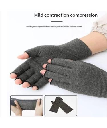 Fingerless Compression Gloves for Men & Women - Relieve Hand Pain & Swelling Small Gray - Perfect Fit for Comfort & Support - Buy Online on GoSupps.com