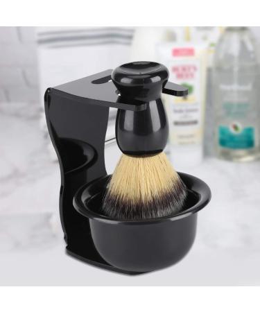 3 in 1 Professional Men's Shaving Set - Badger Hair Brush Razor Holder Stand & Stainless Steel Bowl | International Shipping Available - Buy Online on GoSupps.com