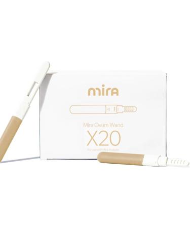 Mira Fertility Ovum Wands 20 Ovulation Test Sticks for Women Easy to Use with Digital Mira Ovulation Tracker Monitor FSH at Home Modern Ovulation Predictor Kit with Individual Strips 20 OVUM Wands
