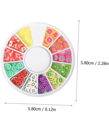 Housoutil 5pcs Fruit Clay Nail Art Fruit Slices Diy Nail Art Stickers Hair Parting Tool for Finger Polymer Slices Fruit Nail Decoration Fruit Slice Nail Sticker Boxed Disc - Buy Online on GoSupps.com