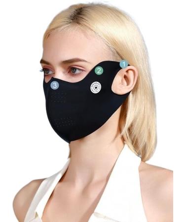 NAERTFD Sun Protection Mask for Women - Breathable Ice Silk Veil for Outdoor Sports - Full Face Sun Protection - Pink Size S - Buy Online on GoSupps.com