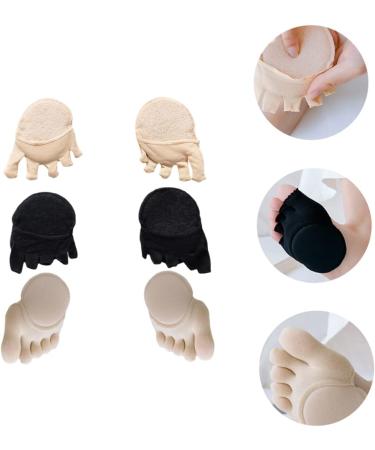 FRCOLOR 3 Sets 3 Pairs Half Socks Coloured Heels Sandals for Women Socks for Sandals Half Socks Toe Socks Socks with High Heels Half Palm Socks Invisible High Heel - Buy Online on GoSupps.com