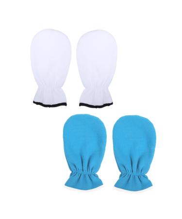 BIUDECO 2 Pairs Essential Oil Gloves Paraffin Wax Warmer Mittens Paraffin Hand Liners Professional Wax Gloves Portable Paraffin Mitts Reusable Wax Mitts Flannel Nursing Supplies Major