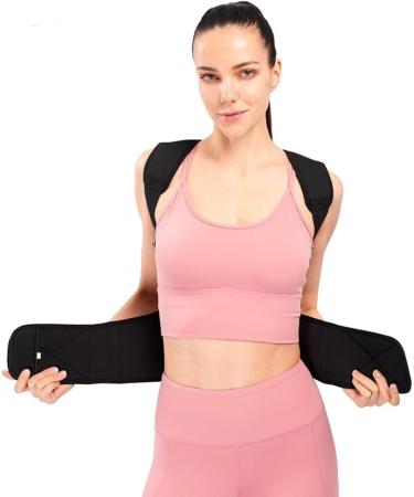 Posture Correction Back Support for Men & Women - Adjustable Lumbar Spine Straightener | Wangjinjie Black Back Corrector - Buy Online on GoSupps.com