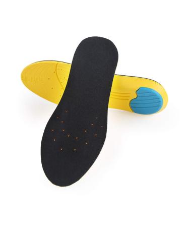 SUPVOX Sports Insoles Arch Support Sweat Absorbent Inserts Breathable Soft Running Insoles Shock-Absorption Pads for Men Women Size S (Black)