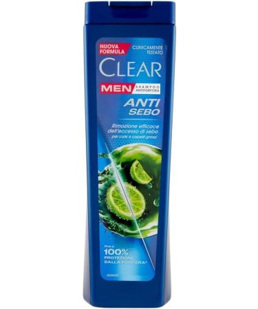 Clear ANTI SEBO Men Shampoo for hair and oily scalp antisebum shampoo 3 x 225 ml + Italian Gourmet polpa 400 g - Buy Online on GoSupps.com