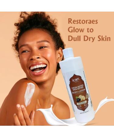 ican London Natural Cocoa Butter & Shea Butter Body Lotion 500ml - Buy Online on GoSupps.com