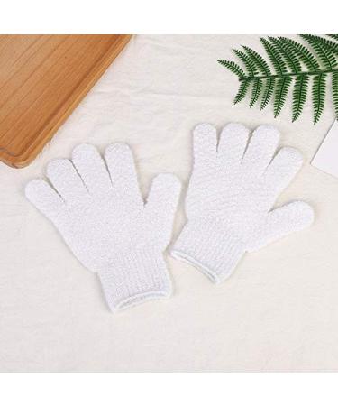 Monaldy Exfoliating Gloves | Bath Spa & Body Scrub | White Cloth for Face & Shower Massage | 1 Pair - Best for Soft Skin - Buy Online on GoSupps.com