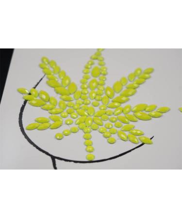 Neon Rhinestone Face & Body Gems Kit - Gold Chest & Leaf Yellow Halloween Makeup Stickers - Buy Online on GoSupps.com
