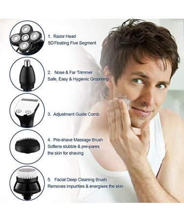 Rasoir lectrique Rasoir lectrique 5 en 1 for Hommes Tondeuse Barbe Rasoir Flottant 5D Machine de Rasage for t te Chauve Rouge - Buy Online on GoSupps.com