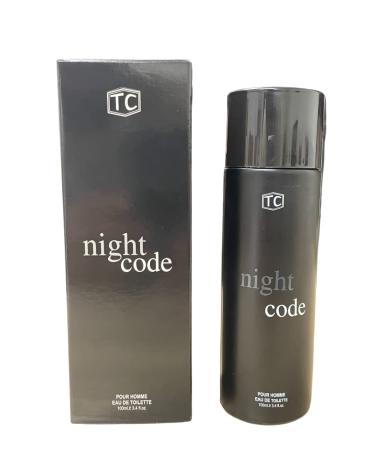 Night Code Cologne for Men (Inspired by Armani Code) 3.4oz/100ml Natural Spray Long Lasting