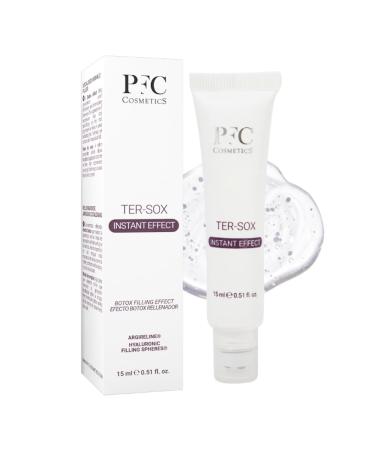 PFC Cosmetic Hyaluronic Acid Localized Wrinkle Filler Ter Sox Instant Effect 15 ml Concentrate with Argireline® and Hilauronic Filling Spheres® for personal face and skin care.