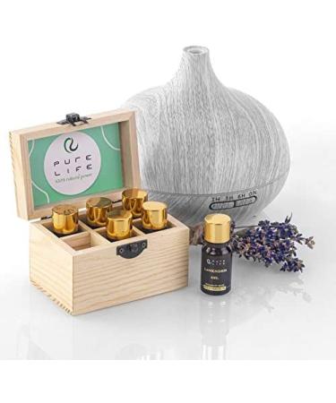 Pure Life Top 6 Essential Oils Set - 100% Organic Aromatherapy Kit for Diffuser & Humidifier - Lavender, Peppermint, Eucalyptus, Orange, Vanilla, Jasmine - Buy Online on GoSupps.com