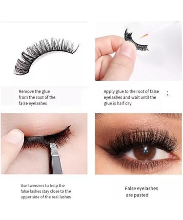 Strip Lashes False Lashes 10 Pairs 5 Styles Natural Look Clear Band Light Weight Wispy Faux Mink Russian Strip Lashes D Curl 3D Crisscross Multi-Layers False Fake Eyelashes - Buy Online on GoSupps.com