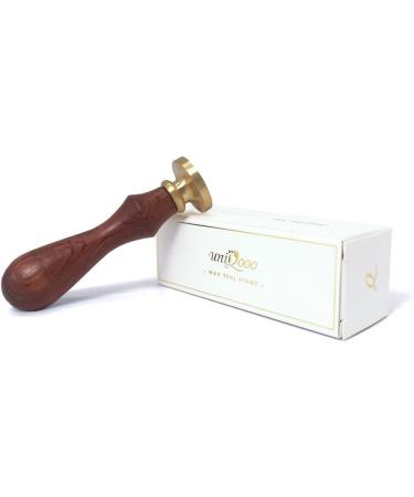 UNIQOOO 1 Inch Round Blank Wax Seal Stamp - Solid Brass Head for Wedding Invitations & DIY Projects - Buy Online on GoSupps.com
