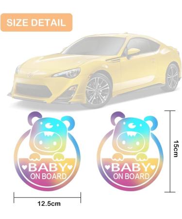 Baby on Board Sticker Set | Cute Baby Car Safety Stickers | Removable Window Decal | 2-Piece Baby In Car Signs | International Shipping Available - Buy Online on GoSupps.com