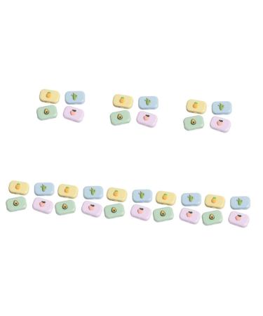Healeved 32 STK Colored contact lenses eye care holder Mini contact lens container Cleaning case Mini case Correct holder eye holder for eye care set containers form