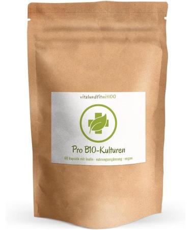 Per B 10 Cultures - 60 Vegan Stomach Stable Capsules with Inulin - 3 Billion KBE - Pure Non-GMO No Additives - Made in Germany - Buy Online on GoSupps.com