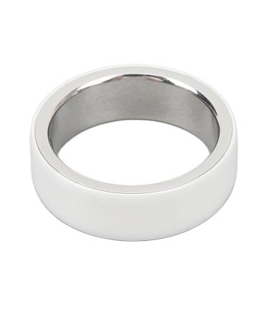 Portable Smart Ring Fitness Smart Ring Aluminum Alloy and Ceramic for Heart Rate Monitoring(19#)(20#)