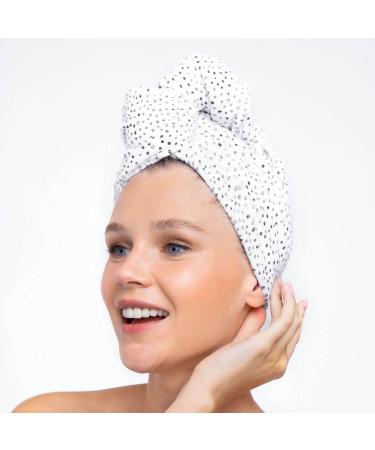 Kitsch Quick Drying Microfiber Hair Towel - Micro Dot Design | 1 Piece - Buy Online on GoSupps.com