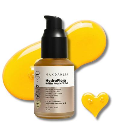 MAXDAHLIA Barrier Repair Moisturizer for Damaged Dry Dull Skin Lightweight Bakuchiol Oil Gel for Sensitive Skin Deep Hydration Barrier Recovery & Anti-Aging Support