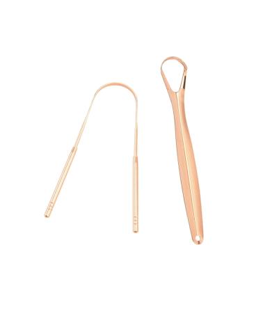 2-Piece Tongue Scraper Set for Fresh Breath | Gold Mouth Care Tools - Shop Internationally - Buy Online on GoSupps.com
