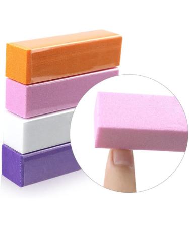 Healeved 1 Set High Elastic Sponge Nail Art Tool Professional Nail File Pedicure Kit Nail Art Remover Nail Dust Collector Finger Nail Files Toenail File High Elasticity Tofu Cubes Purple - Buy Online on GoSupps.com
