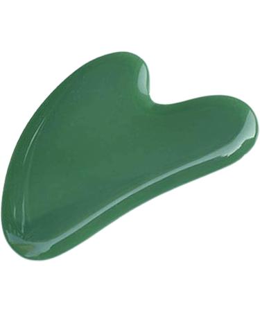 Heart-Shaped Guasha Tool for Wrinkle Reduction - Green Massage Stone for Adults | Dark Green Roller Board - Buy Online on GoSupps.com