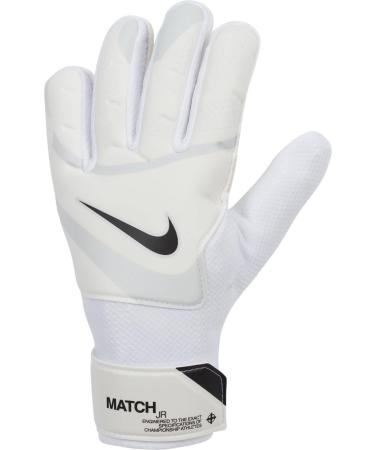 Nike Kids' NK GK Match Jr-Ho23 Goalkeeper Gloves 7 White/Pure Platinum/Black