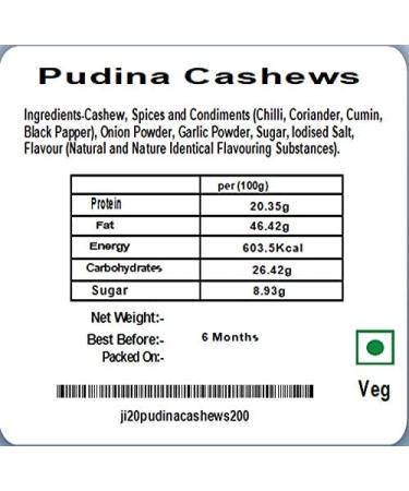 Jaiccha Ghasitaram Rakhi Gifts for Brothers Rakhi Dryfruits - Pack of 2 Peri Peri Pudina Cashews Pouches Small 200 GMS with 2 Rudraksh rakhis - Buy Online on GoSupps.com