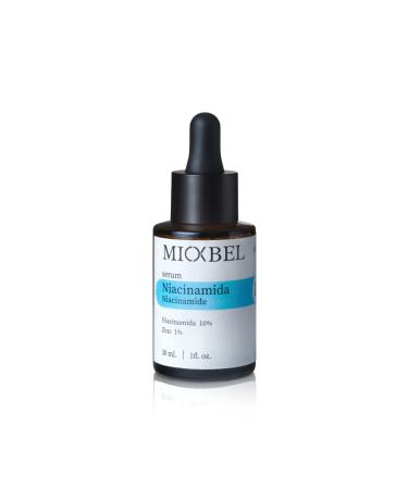MIOXBEL Face Serum with Niacinamide 10% and Zinc 1% | Anti-Blemish Serum for Oily and Combination Skin | Regulates Excess Sebum and Reduces Open Pores | Anti-Redness Serum 30 ml