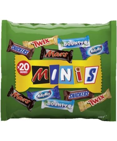 Buy Mixed Minis Bag (Mars Snickers Bounty Twix Milky Way) - 400g Chocolate Treats | International Shipping Available - Buy Online on GoSupps.com