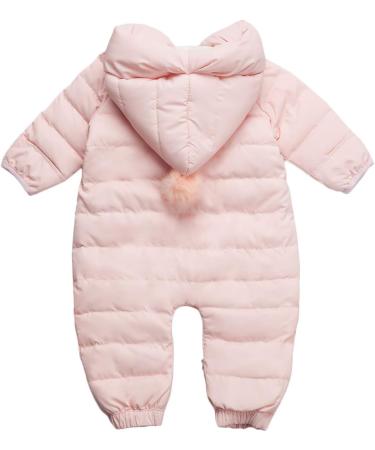 Famuka Baby Winter Warm Hooded Puffer Snowsuit in Pink - Size 18-24 Months - Buy Online on GoSupps.com