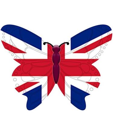 24 Edible Pre-Cut Wafer Butterfly Cake Toppers: Union Jack - Buy Online on GoSupps.com