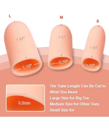 Bukihome Silicone Toe Protectors - 16 PCS Toe Caps for Corns, Blisters, and Ingrown Toenails - Pain Relief Sleeve in 3 Sizes (Large, Medium, Small) - Upgrade Pink - Buy Online on GoSupps.com