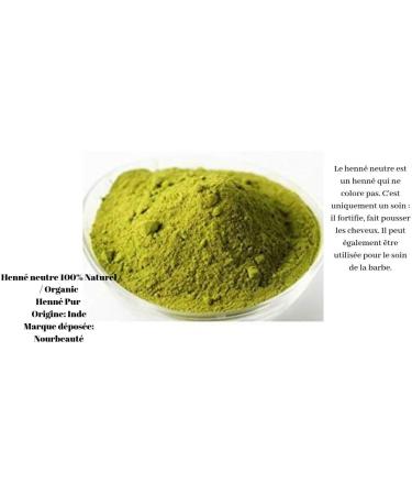 Natural Neutral Henna - COLORLESS henna provides CARE VOLUME and SHINE. EXCELLENT QUALITY Ecological bag of 100 Gr in resealable kraft (neutral henna) - Buy Online on GoSupps.com