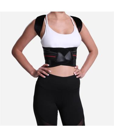YMGSCC Adjustable Posture Corrector Back Support Shoulder Brace Correction Spine Postural Fixer Tape(L) Large B